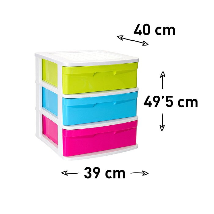 Cassettiera 3 cassetti Sena BIANCOLORE