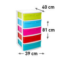 Cassettiera 5 cassetti Sena BIANCOLORE
