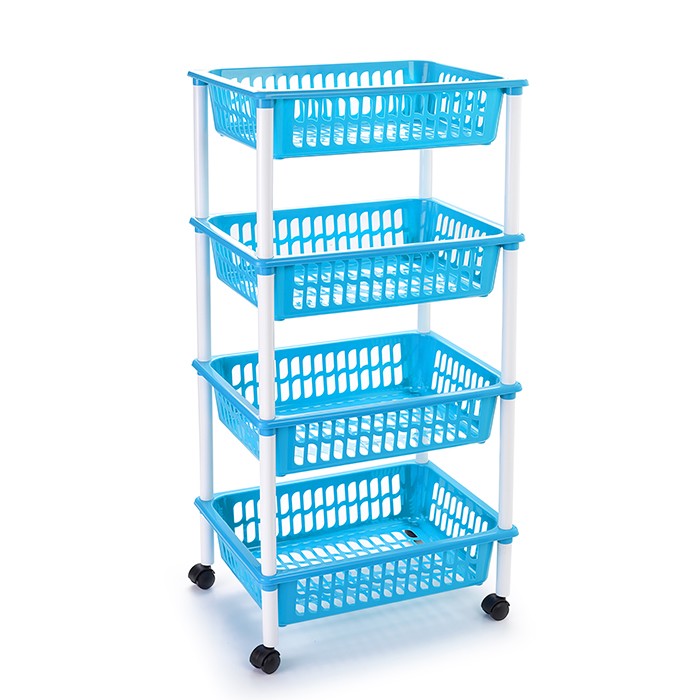 Carrello a 4 piani BLU CHIARO