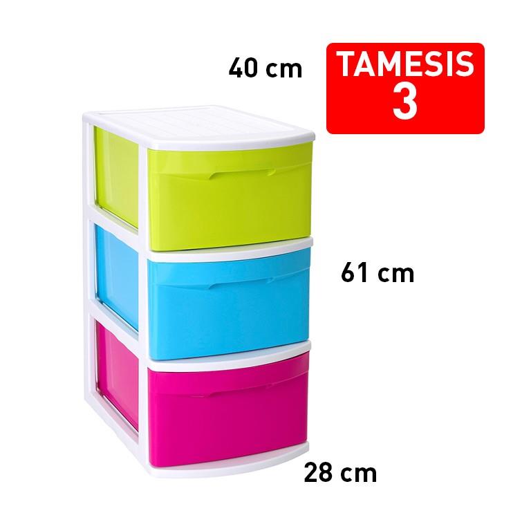 Cassettiera 3 cassetti Tamesis BIANCOLORE
