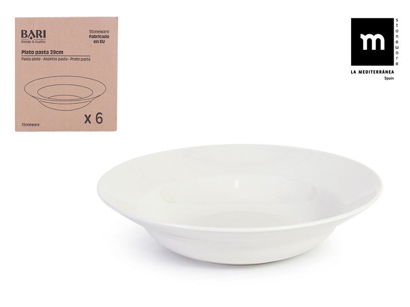 PIATTO FONDO 29CM "BARI" AVORIO BRILLO