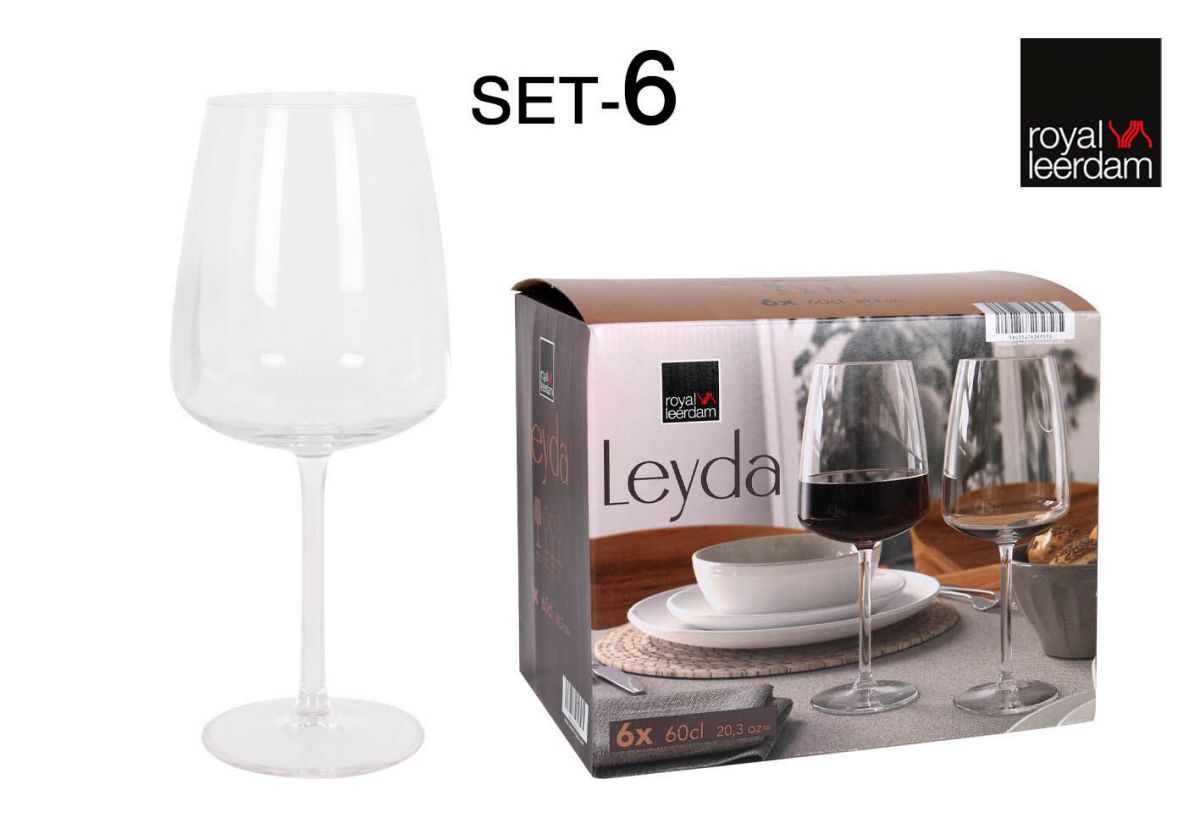 SET 6 BICCHIERI VINO 60CL "LEYDA"