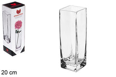 VASO DI VETRO QUADRATO 20CM