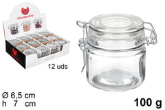 BARATTOLI ERMETICO IN VETRO 100GR