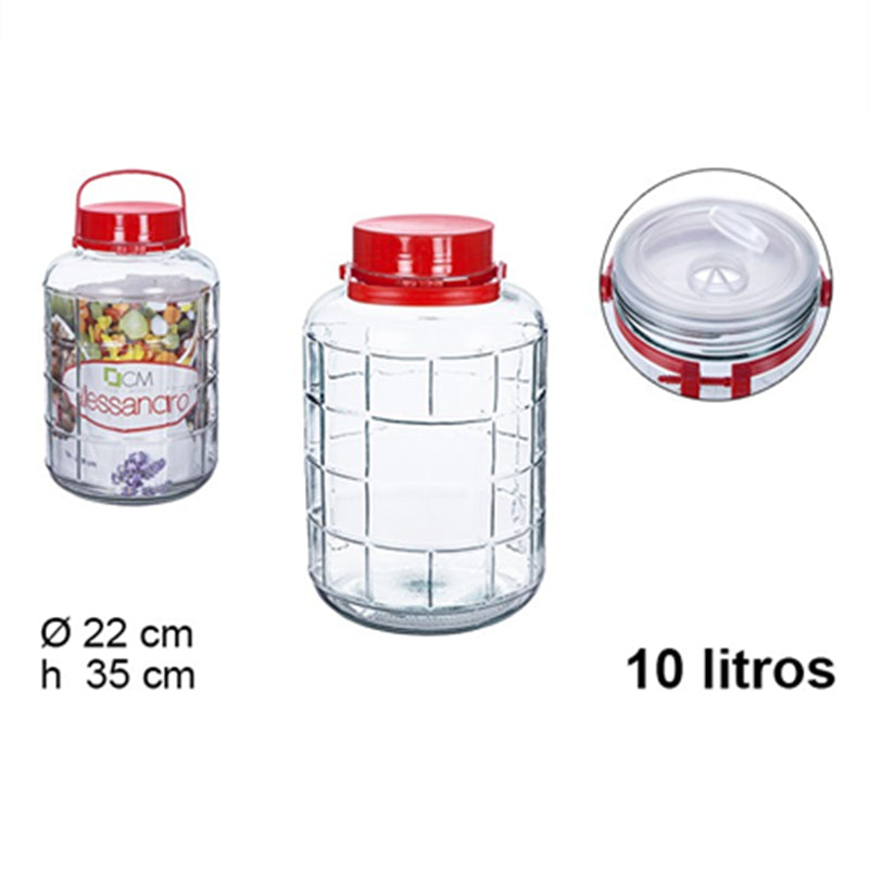 BARATTOLO DI VETRO 10LT