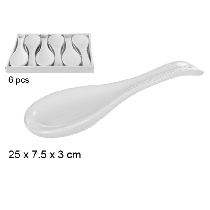 POGGIAMESTOLO IN CERAMICA BIANCA