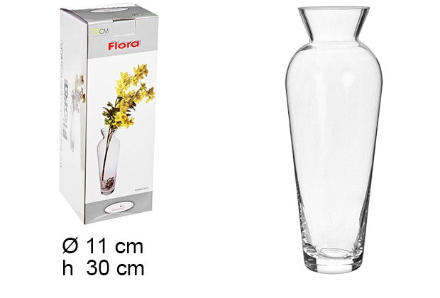 VASO FIORE VETRO 30CM 30x11cm