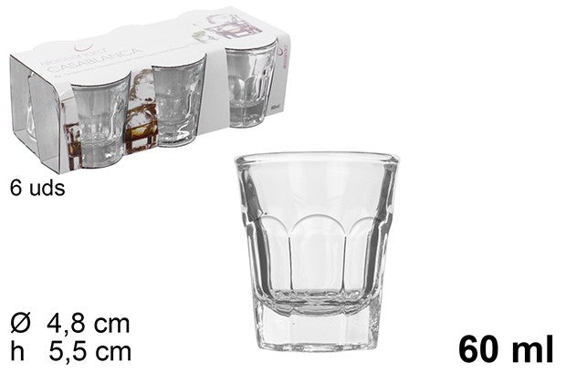 6 Bicchierino di vetro 60ml