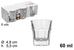 6 Bicchierino di vetro 60ml