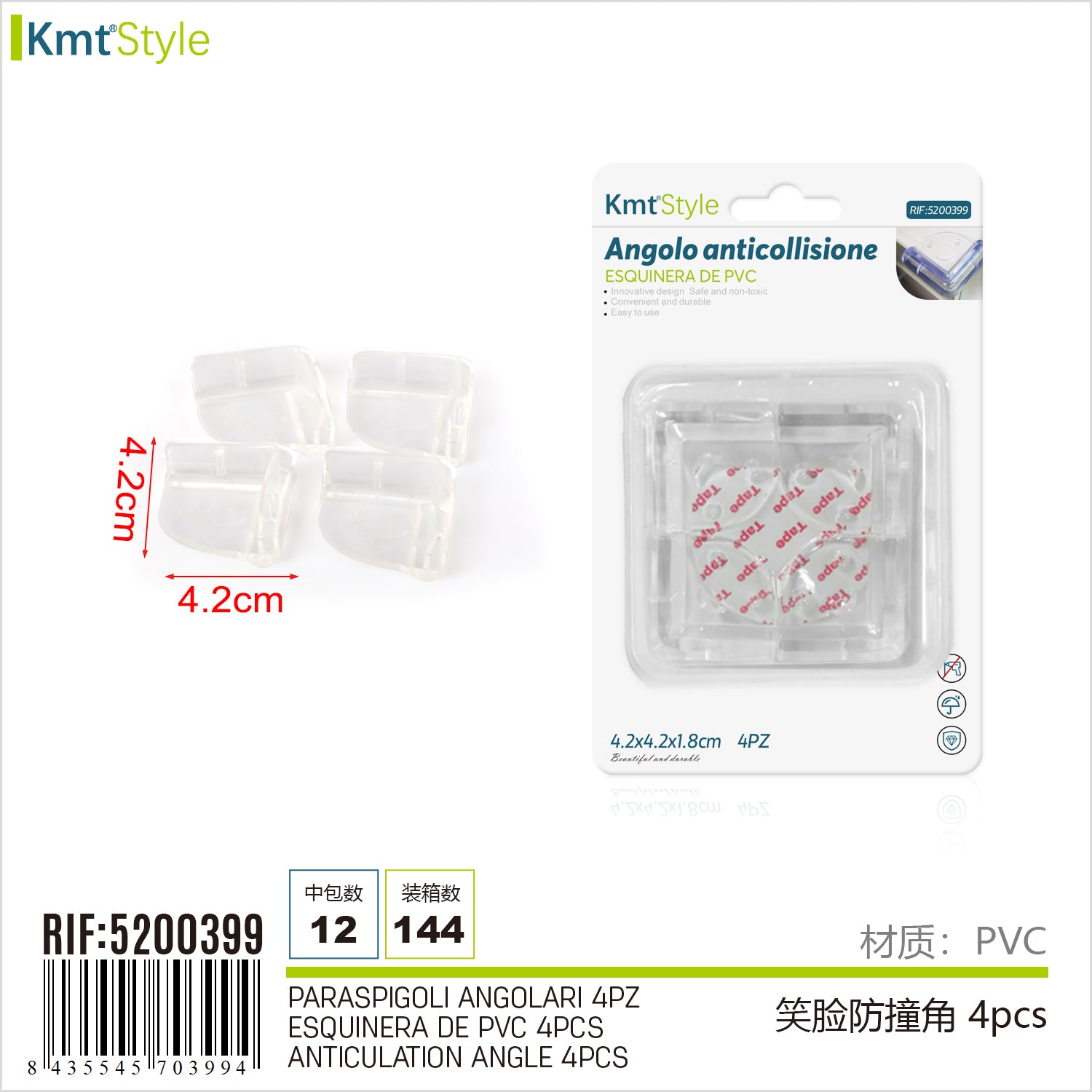 PARASPIGOLI ANGOLARI  4PCS