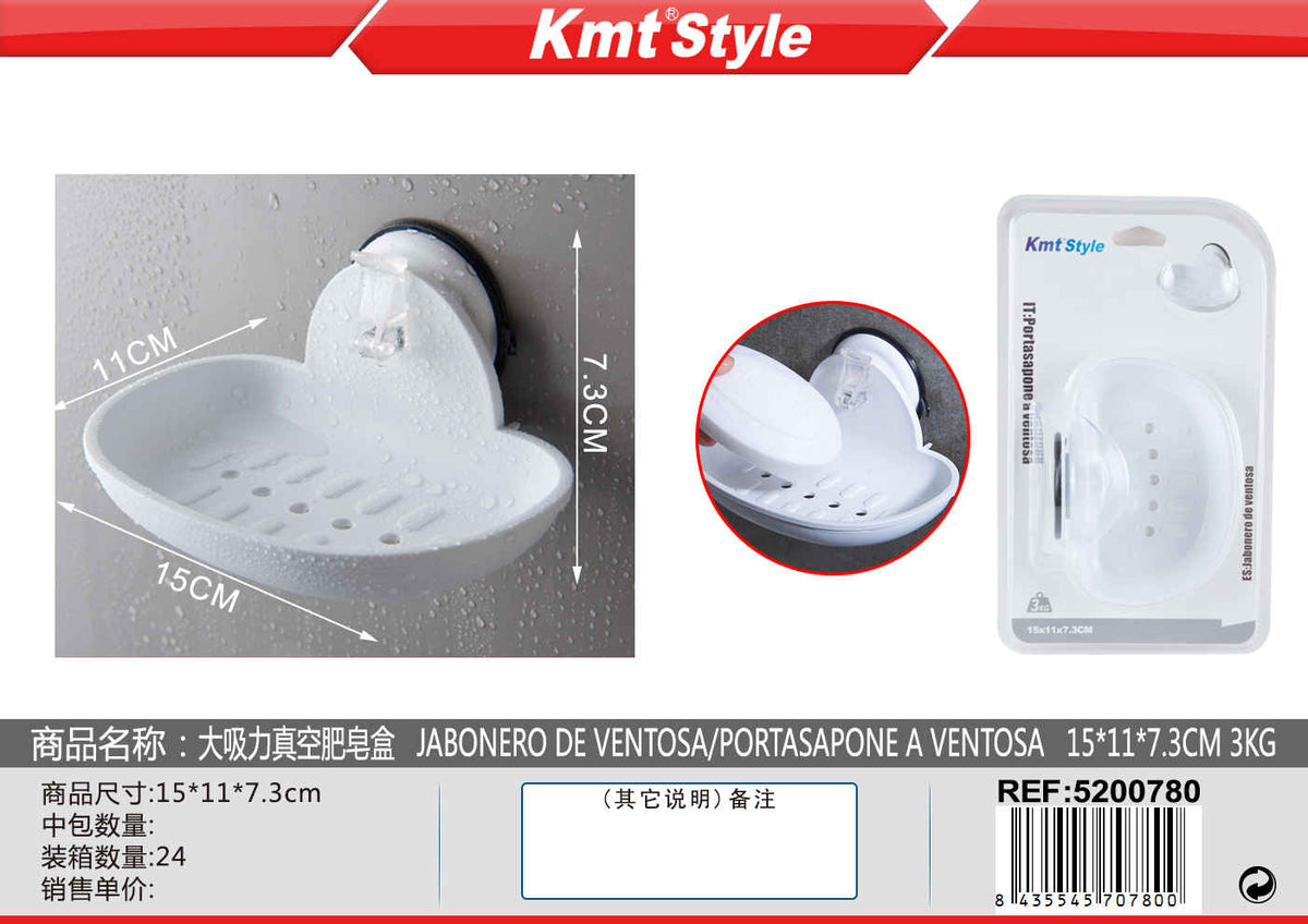 PORTASAPONE A VENTOSA 7.3X15X11CM 3KG