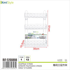 SCAFFALE 3 PIANI 30*10.5*51CM