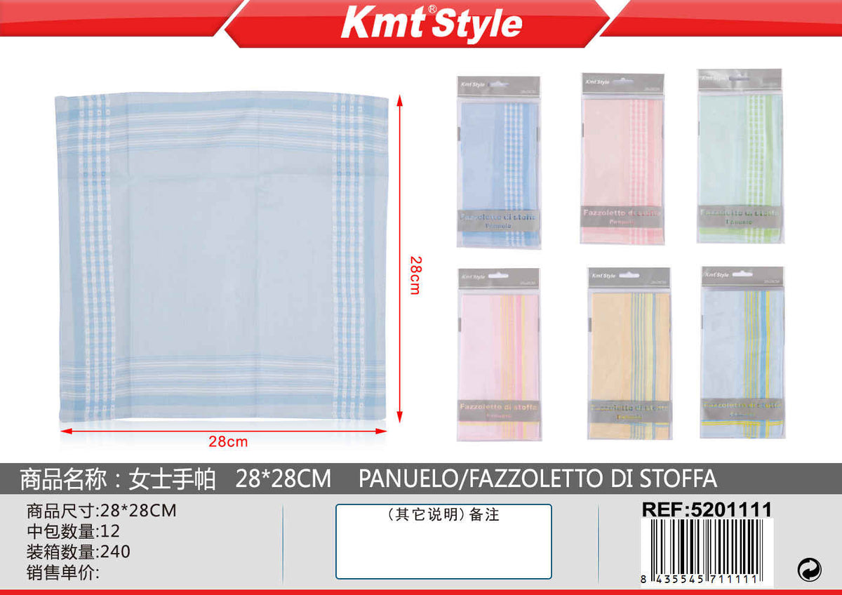 FAZZOLETTO DI STOFFA 28*28CM