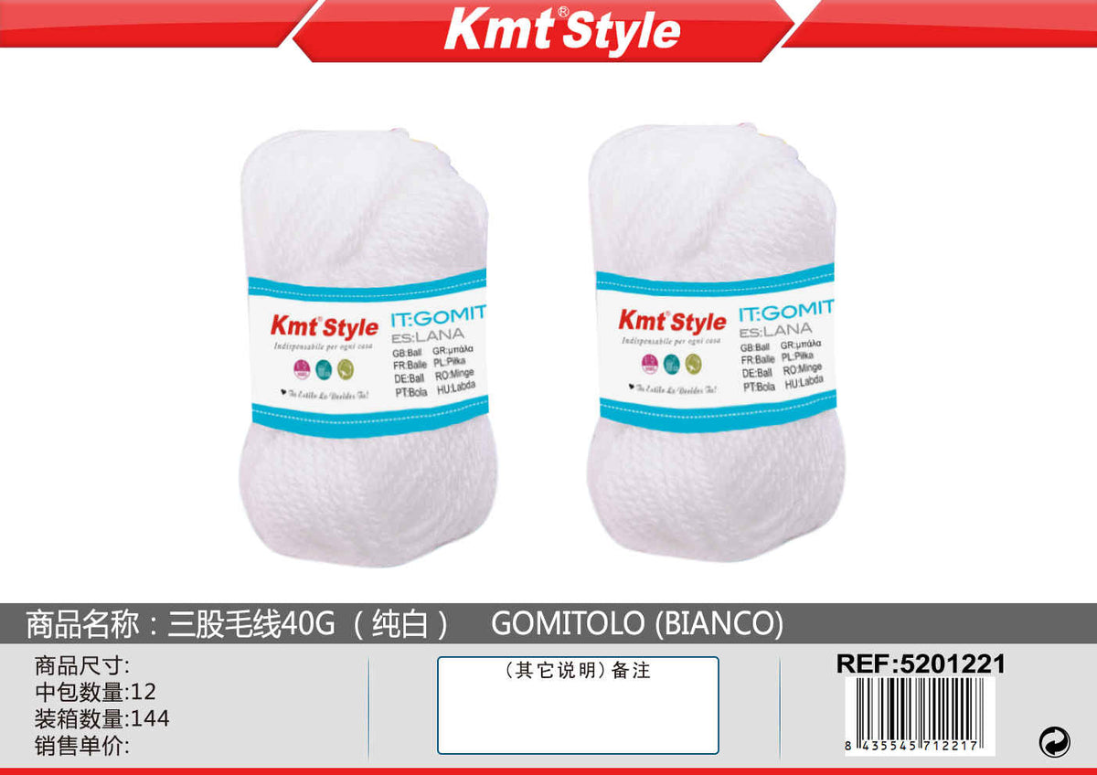 GOMITOLO 40G BIANCO
