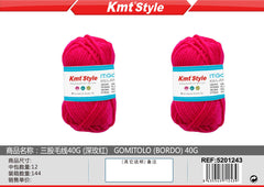 GOMITOLO 40G ROSSO BORDO