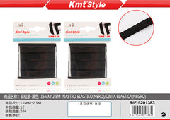 NASTRO ELASTICO 15MMX2,5M NERO