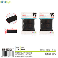 NASTRO ELASTICO 25MMX2M NERO