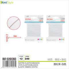 NASTRO ELASTICO 2,5MMX3M BIANCO