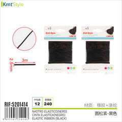 NASTRO ELASTICO 2,5MX3MM NERO