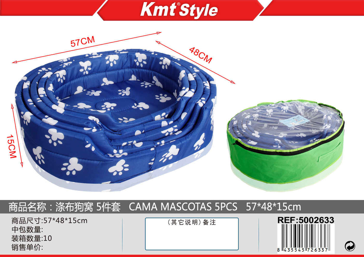 SET 5 CUCCE PER CANI 57*48*15CM