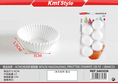 PIROTTINI BIANCO MUFFIN 6CM