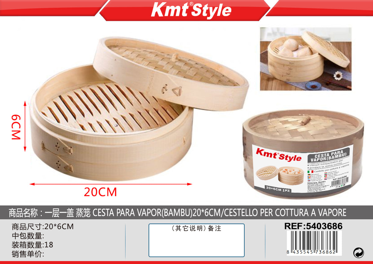 CUOCI VAPORE BAMBOO (2 PIANI CON COPERCHIO)