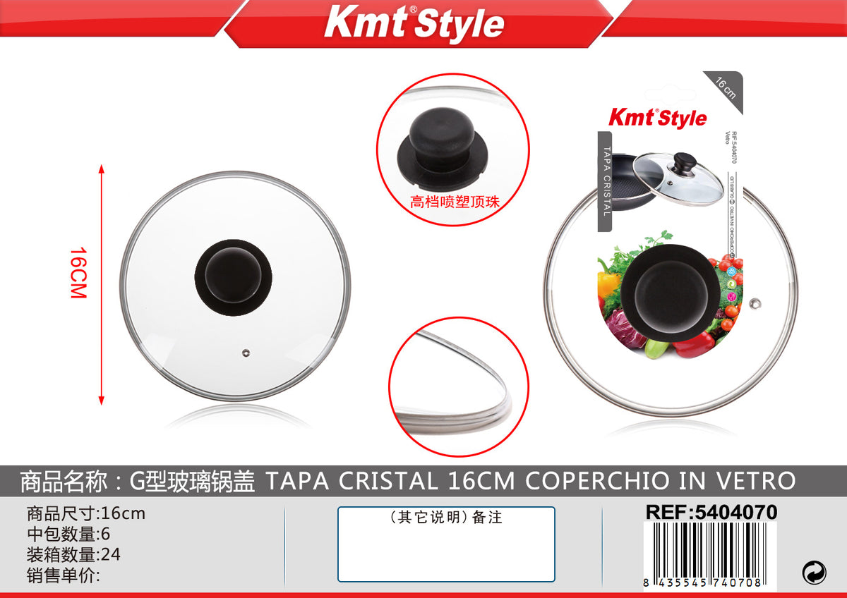 COPERCHIO IN VETRO 16CM