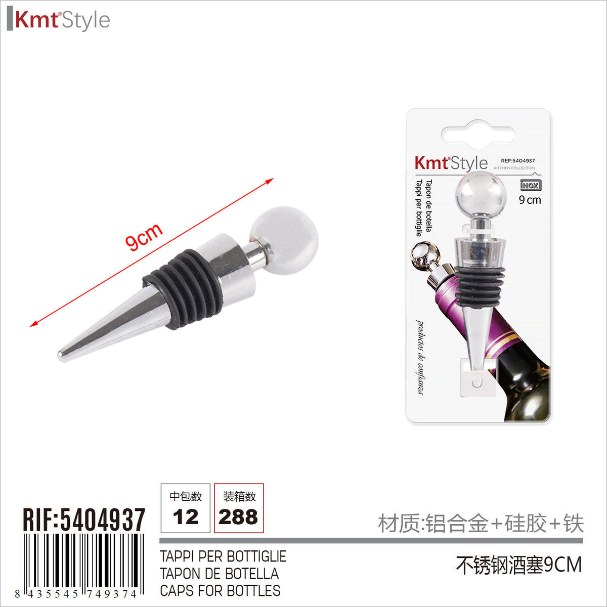 TAPPI PER BOTTIGLIA  9CM