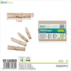MOLLETTE LEGNO 20PCS 7.2*1CM
