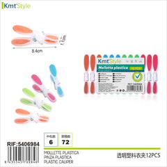 MOLLETTE PLASTICA 12PZ 8.4X1.1X3.5CM