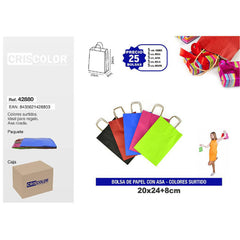 BORSA CARTA 20+8X24 COL.ASS.
