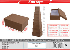 SET 10 SCATOLE MATRIOSKA 37.5X29X16CM