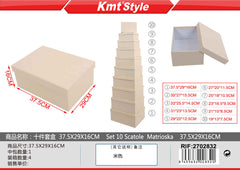 SET 10 SCATOLE MATRIOSKA 37.5X29X16CM