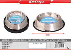 CIOTOLA CANE INOX 22CM