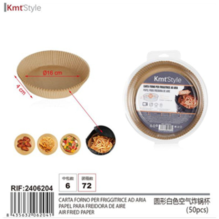 CARTA FORNO PER FRIGGITRICE AD ARIA (50PZ) 16*4CM