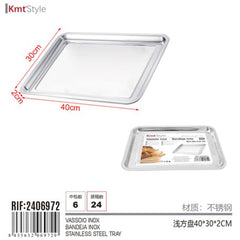 VASSOIO INOX 40*30*2CM