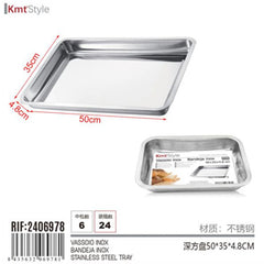 VASSOIO INOX 50*35*4.8CM
