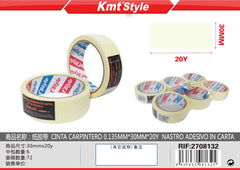 NASTRO ADESIVO IN CARTA 30MM*20Y*0.135MM 6703609