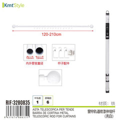ASTA TELESCOPICA PER TENDE 120-210CM