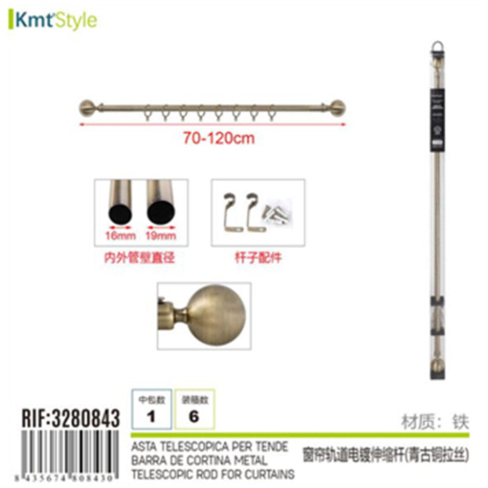 ASTA TELESCOPICA PER TENDE 70-120CM