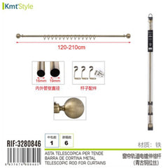 ASTA TELESCOPICA PER TENDE 120-210CM