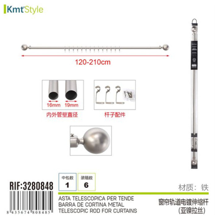 ASTA TELESCOPICA PER TENDE 120-210CM