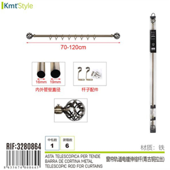 ASTA TELESCOPICA PER TENDE 70-120CM