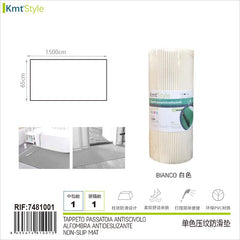 **TAPPETO PASSATOIA ANTISCIVOLO 65X1500CM BIANCO