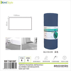 **TAPPETO PASSATOIA ANTISCIVOLO 65X1500CM BLU SCURO