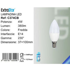 LAMPADINA LED E14 4W 380LM LUCE FREDDA