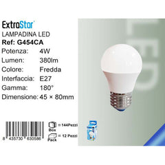 LAMPADINA LED E27 4W 320LM LUCE FREDDA