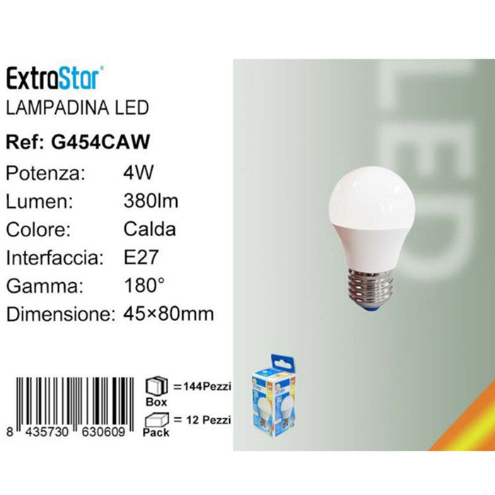 LAMPADINA LED E27 4W 380LM LUCE CALDA
