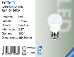 LAMPADA LED E27 6W 570LM LUCE FREDDA