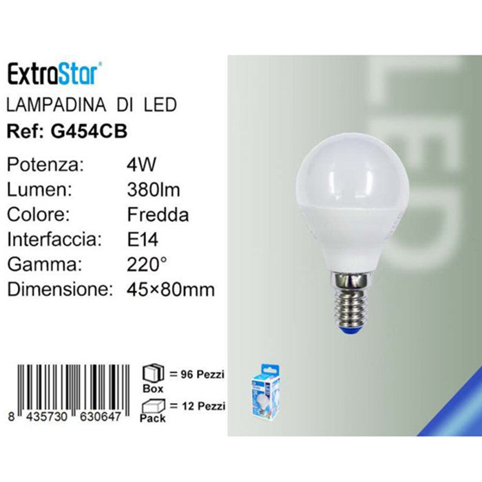 LAMPADINA LED E14 4W 380LM LUCE FREDDA